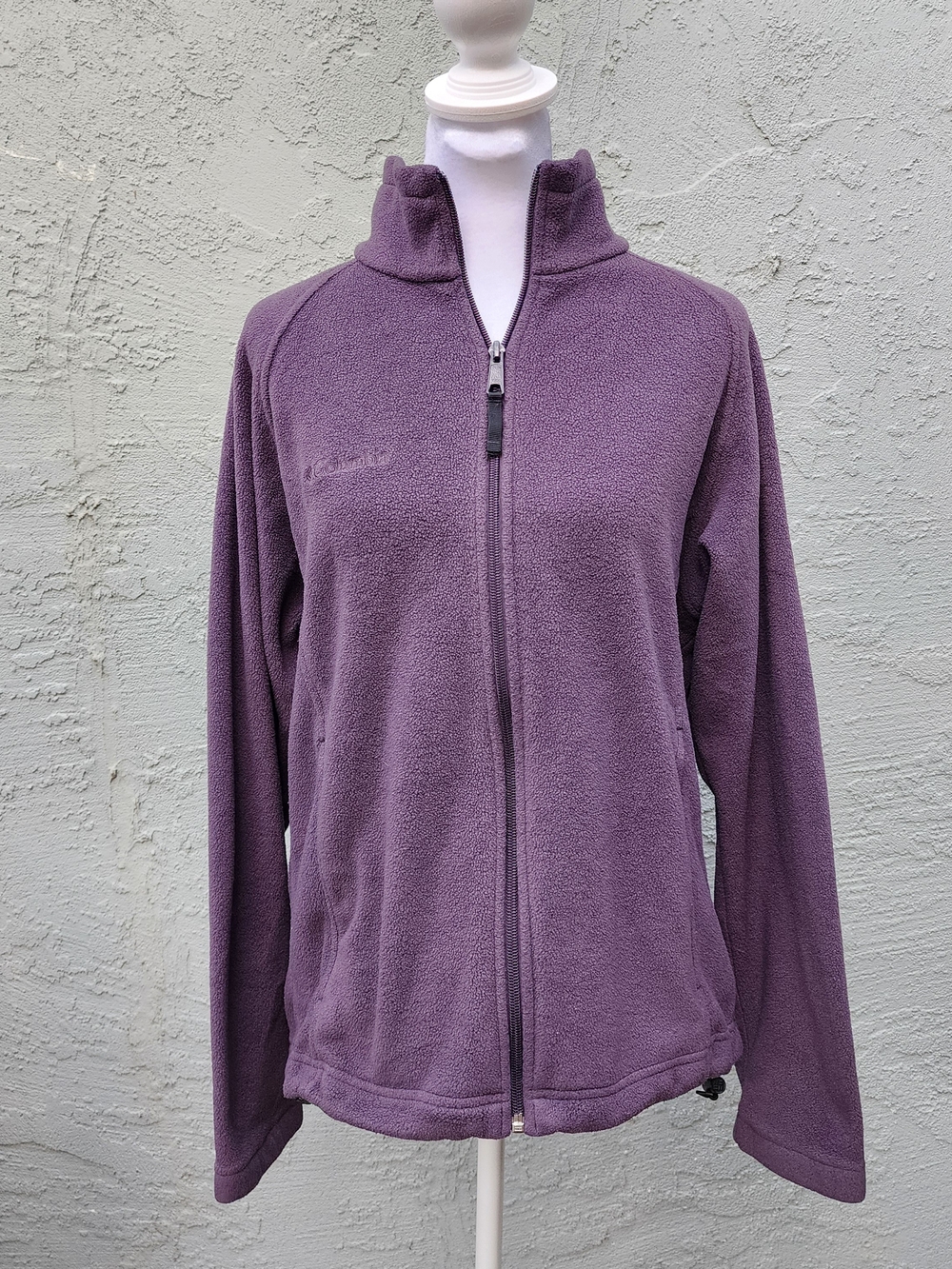 Columbia Purple Benton Springs Full Zip Fleece Jacket Mock Neck [M]